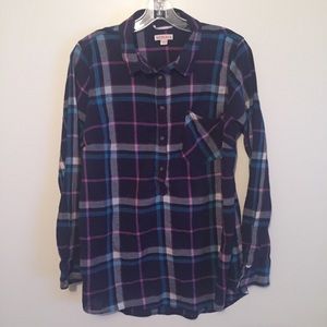 3/$12 Merona plaid half button up